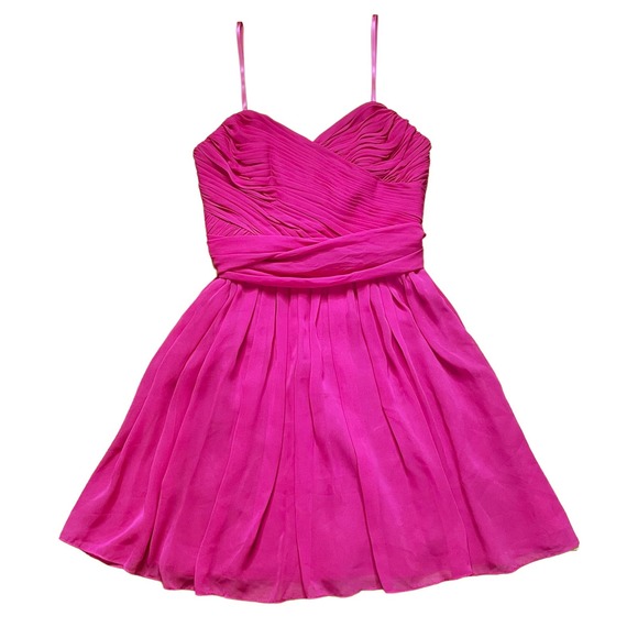 Jill Jill Stuart Dresses & Skirts - Jill by Jill Stuart Magenta Plisse Party Dress